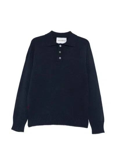 Amaranto Button-placket Polo Shirt In Blue