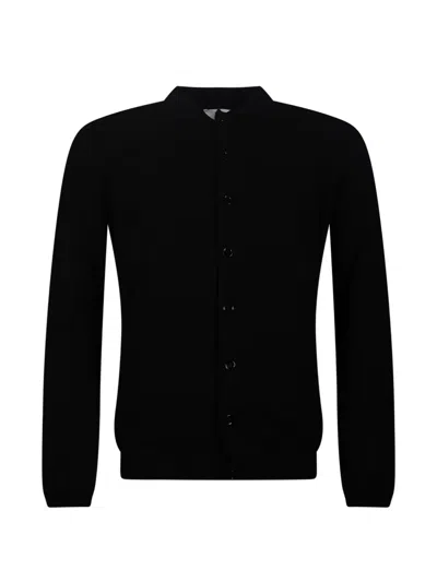 Amaranto Button-up Cardigan In Black