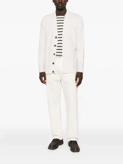 Amaranto Button-up Cardigan In White