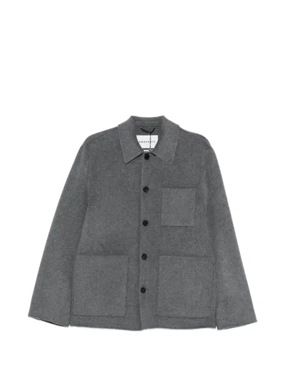 Amaranto Button-up Patch-pocket Jacket In 그레이