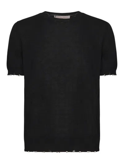 Amaranto Cotton T-shirt In Black