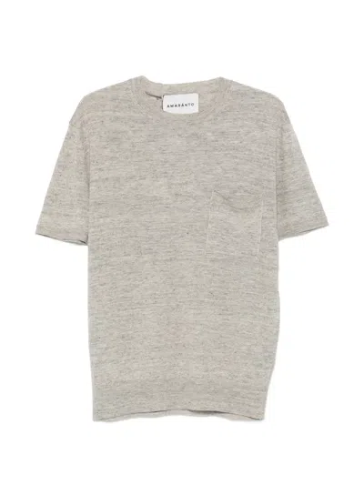 Amaranto Chest-pocket T-shirt In Gray