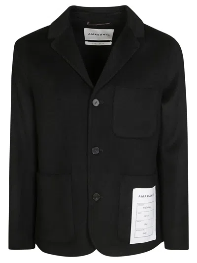 AMARANTO AMARANTO CLASSIC BLACK JACKET WITH NOTCHED COLLAR
