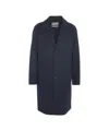 Amaranto Classic Cashmere-wool Blend Coat With Notched Collar In Black