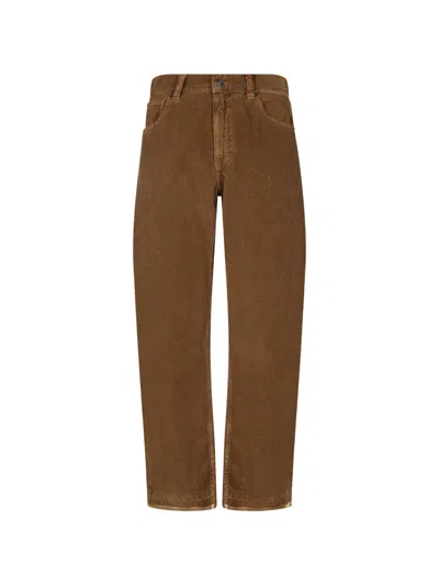 Amaranto Corduroy Trousers In Brown