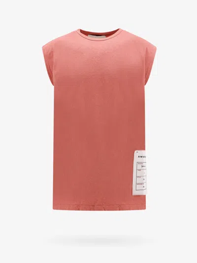 Amaranto Cotton And Linen Top With Logoed Label