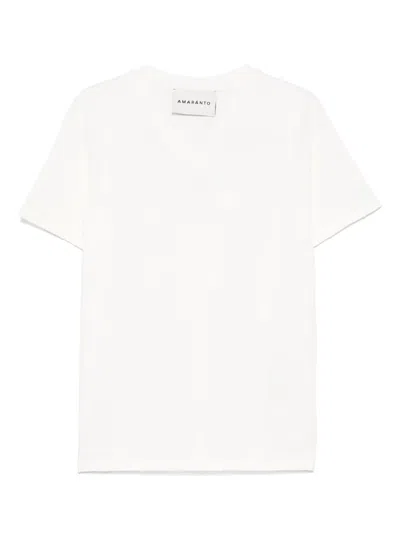 Amaranto Cotton T-shirt In White