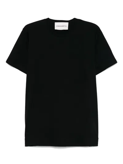 Amaranto Cotton T-shirt In Black