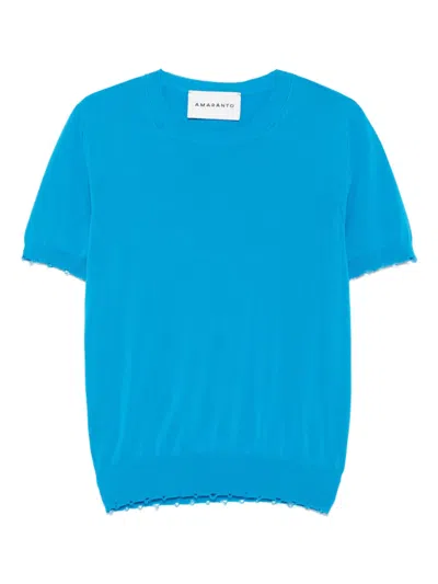 Amaranto Cotton T-shirt In Blue