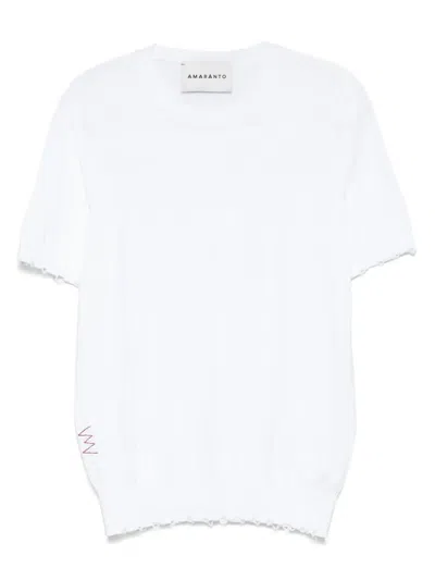 Amaranto Cotton T-shirt In White