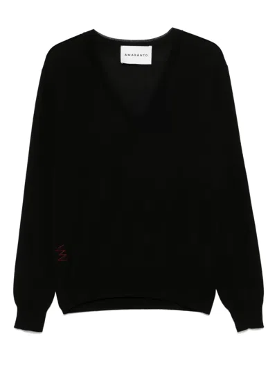 Amaranto Cotton Top In Black