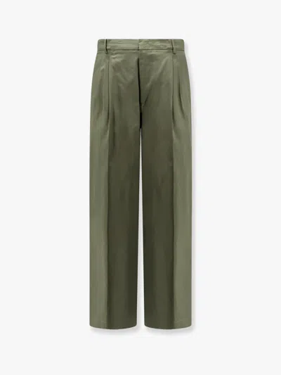 Amaranto Cotton Trouser With Frayed Edges