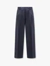 Amaranto Cotton Trouser With Frayed Edges