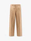 Amaranto Cotton Trouser With Frayed Edges