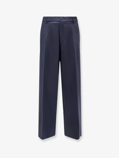 Amaranto Cotton Trousers In Blue