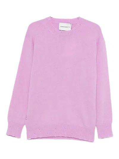 Amaranto Crew-neck Sweater In Purple