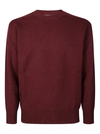 Amaranto Crew Neck Sweater In Red