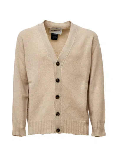 Amaranto Distressed Cardigan In Neutrals