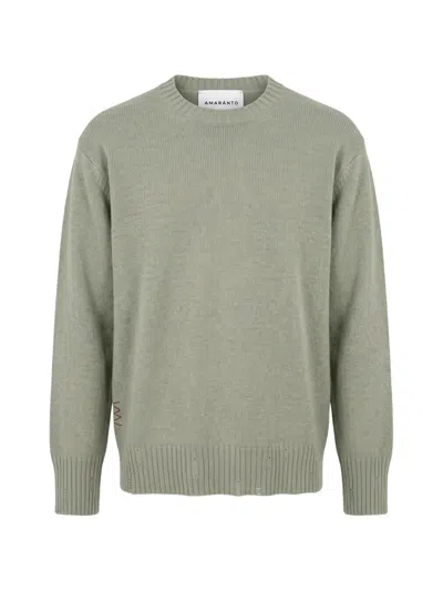 Amaranto Distressed Embroidered Sweater In Multi