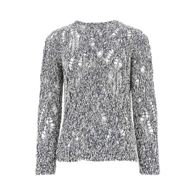 Amaranto Distressed-effect Cotton-blend Sweater In Gray