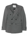 Amaranto Double-breasted Blazer In Gray