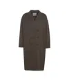 Amaranto Double-breasted Oversized Wool-cashmere Blend Coat In Gray