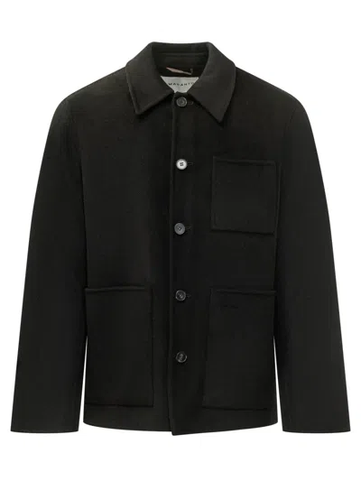 Amaranto Double-breasted Overshirt In Nero