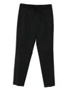 Amaranto Drawstring Straight-leg Trousers In Black