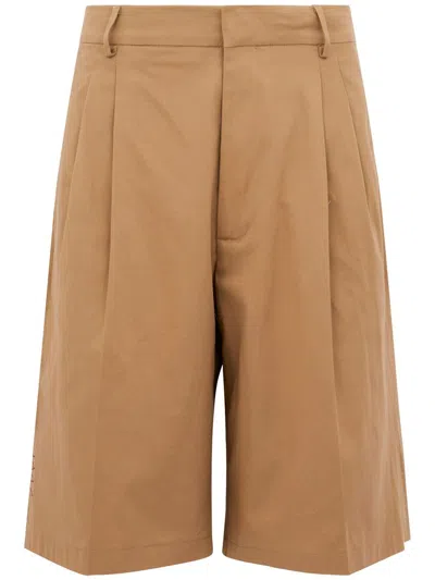 Amaranto Elegant Beige Bermuda Shorts