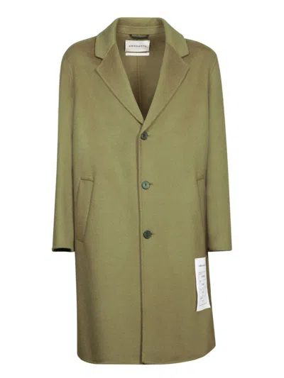 AMARANTO AMARANTO WOOL BLEND COAT WITH CLASSIC LAPEL AND BUTTON CLOSURE