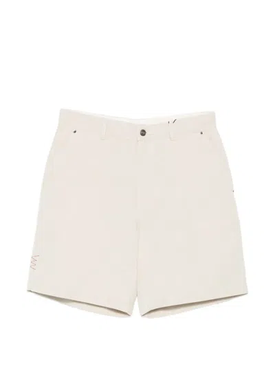 Amaranto Embroidered-detail Shorts In Neutral