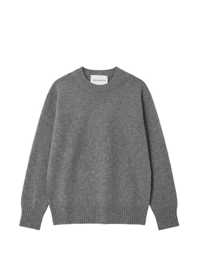 Amaranto Embroidered-logo Crew-neck Sweater In Multi