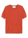 Amaranto Knitted T-shirt In Orange