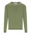 Amaranto Green Crewneck Sweater In Green