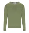 Amaranto Green Crewneck Sweater In Green