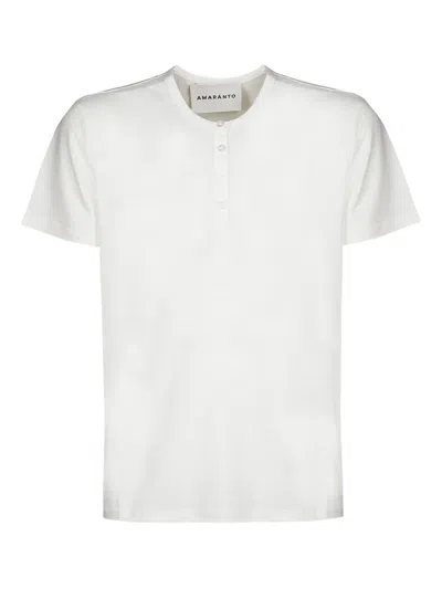 Amaranto Henley T-shirt In White