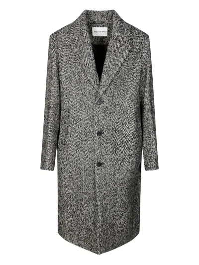 AMARANTO HERRINGBONE-PATTERN COAT