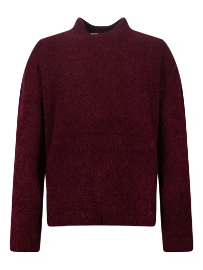 Amaranto High-neck Sweater In Red