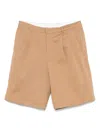 Amaranto High-waisted Bermuda Shorts In Nude