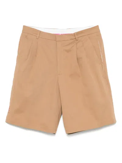 Amaranto High-waisted Bermuda Shorts In Nude