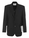 Amaranto Jacket Monopetto Over In Grigio