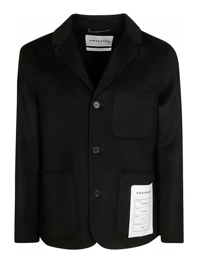 Amaranto Jacket With Patch Pockets In Black