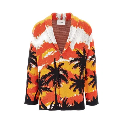 Amaranto Jacquard Knitted Cardigan