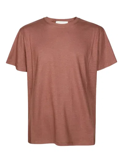 Amaranto Bordeaux Cotton Short-sleeve T-shirt In Red