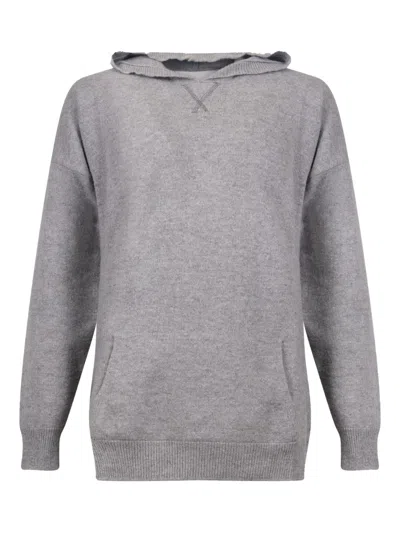 Amaranto Kangaroo-pocket Hoodie In Gray