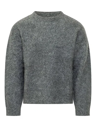 Amaranto Knit Crewneck Sweater In Gray