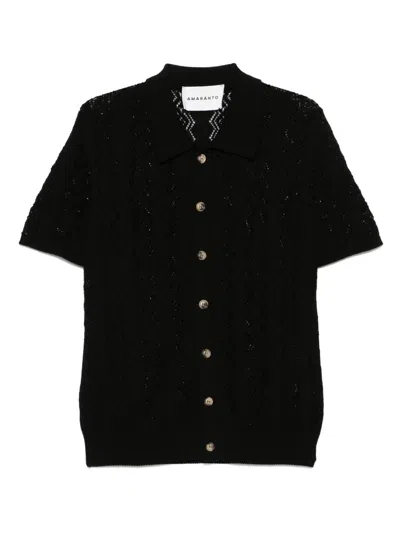 Amaranto Knitted Shirt In Black