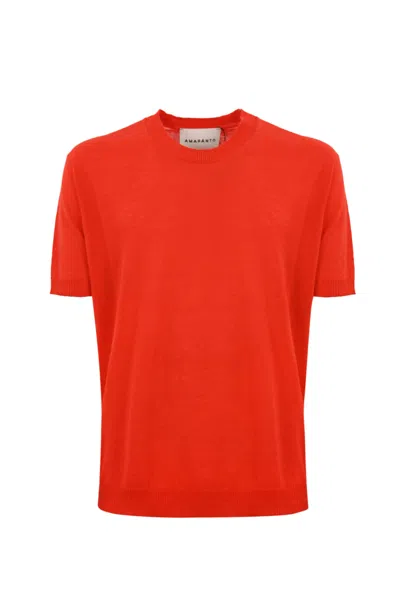 Amaranto Knitted T-shirt In Light Red