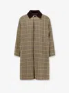 Amaranto Madras Coat With Padding In Brown