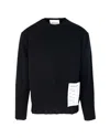 AMARANTO BLACK CASHMERE CREWNECK SWEATER